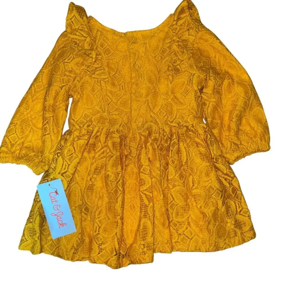 Cat & Jack Girls 18 Months Dress Floral Lace Casual Everyday Party Formal Autumn